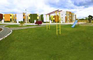 Área verde de casas en Valle de Luz 2